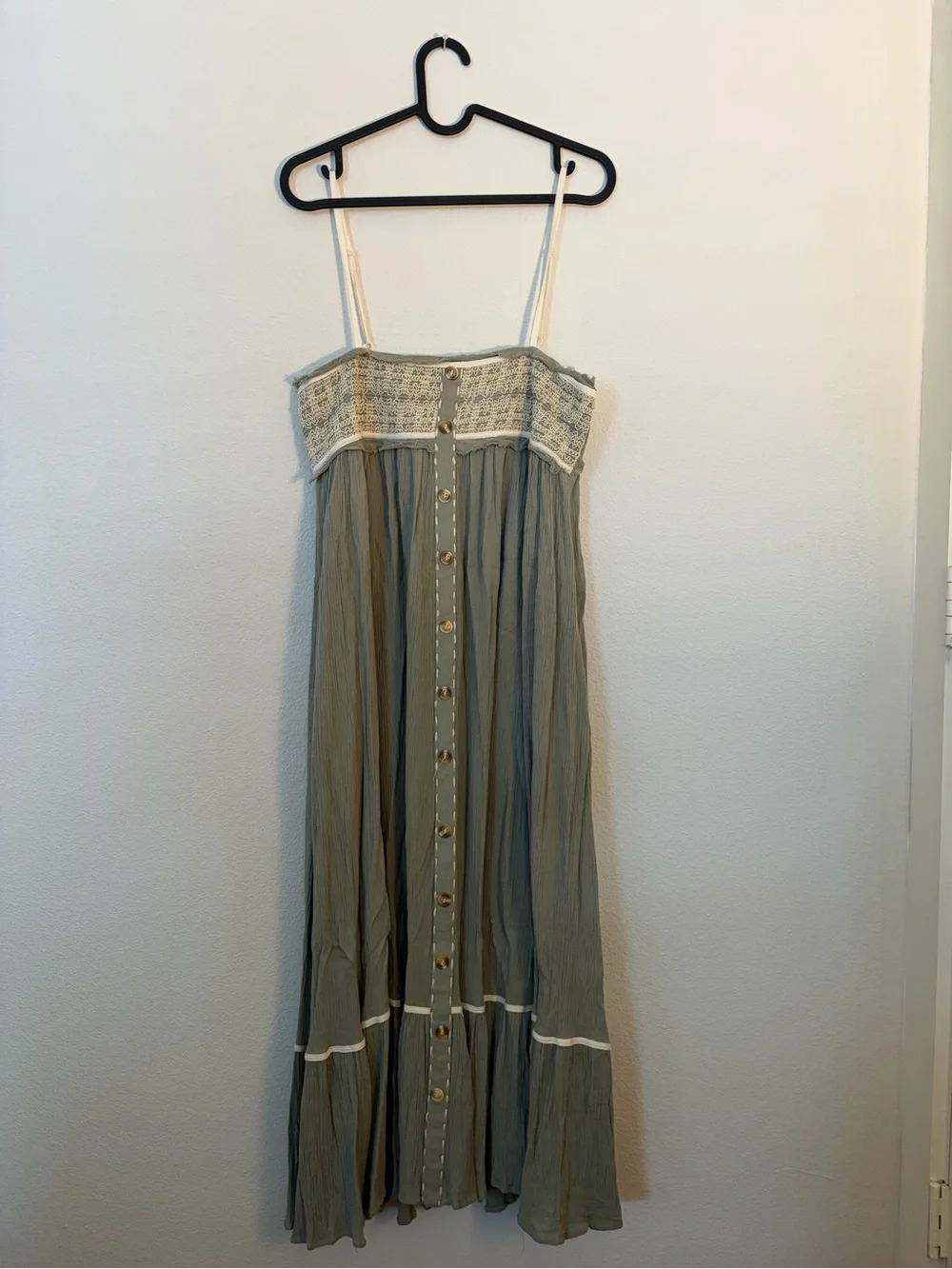 Ces Femme Button-Front Smocked Maxi Dress - Picture 1 of 3